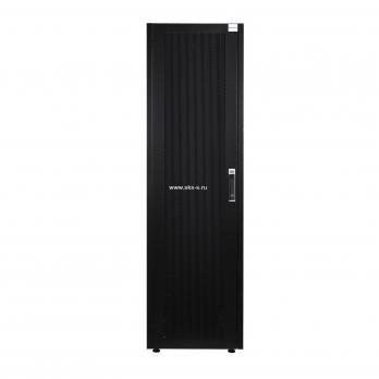 Шкаф напольный, телекоммуникационный 19", 42U 600х600, передняя дверь перфорация, задняя стенка перфорированная, черный