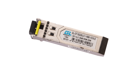 Модуль GIGALINK SFP, WDM, 1Гбит/c, одно волокно SM, LC, Tx:1550/Rx:1310 нм, DDM, 20дБ (до 40 км)