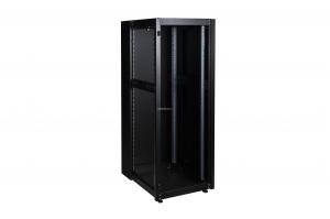 Шкаф напольный, телекоммуникационный 19", 36U 600х800, передняя дверь металл, задняя стенка сплошная, металл, черный