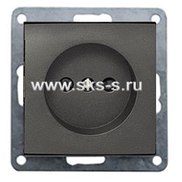 Розетка  без з/к, со шторками (черный бархат) LK80