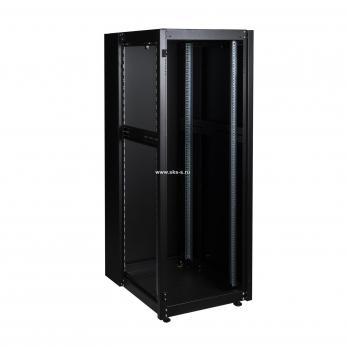 Шкаф напольный, телекоммуникационный 19", 42U 600х800, передняя дверь металл, задняя стенка сплошная, металл, черный