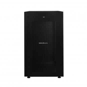 Шкаф напольный, телекоммуникационный 19", 26U 600х800, передняя дверь перфорация, задняя стенка перфорированная, черный