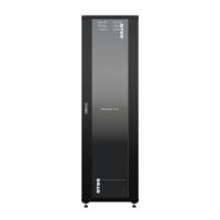 19" напольный шкаф ПРЕМИУМ 42U 600x1000 мм, передняя дверь стекло, регулируемые опоры, RAL9005
