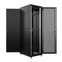 19" напольный шкаф ПРЕМИУМ 22U 600х800 мм, передняя дверь перфорация, регулируемые опоры, цвет черный
