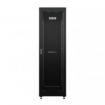 19" напольный шкаф ПРЕМИУМ 22U 600х800 мм, передняя дверь перфорация, регулируемые опоры, цвет черный