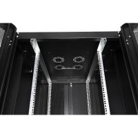 Шкаф напольный, телекоммуникационный 19", 47U 800х1000, двойная передняя дверь перфорация, двойная задняя дверь перфорированная, черный