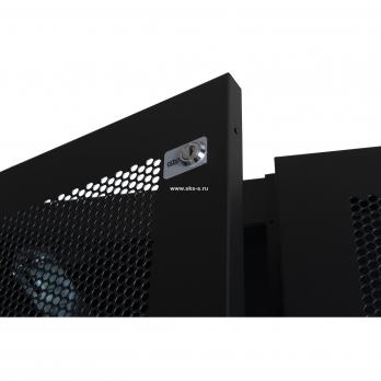 Шкаф напольный, телекоммуникационный 19", 47U 800х1000, двойная передняя дверь перфорация, двойная задняя дверь перфорированная, черный