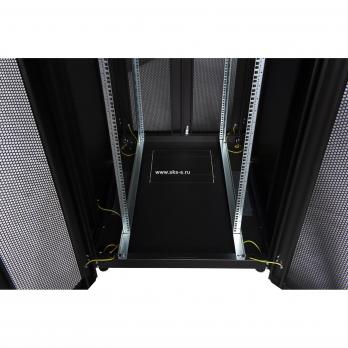 Шкаф напольный, телекоммуникационный 19", 47U 800х1000, двойная передняя дверь перфорация, двойная задняя дверь перфорированная, черный