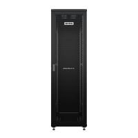19" напольный шкаф ПРЕМИУМ 42U 600х1000 мм, передняя дверь перфорация, регулируемые опоры, цвет черный