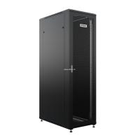 19" напольный шкаф ПРЕМИУМ 42U 800х1000 мм, передняя дверь перфорация, регулируемые опоры, цвет черный