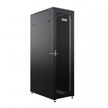 19" напольный шкаф ПРЕМИУМ 42U 800х1000 мм, передняя дверь перфорация, регулируемые опоры, цвет черный