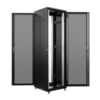 19'' Напольный серверный шкаф NTSS ПРЕМИУМ 22U 600x600 мм, передняя и задняя дверь перфорация, боковые стенки, регулируемые опоры, RAL 9005