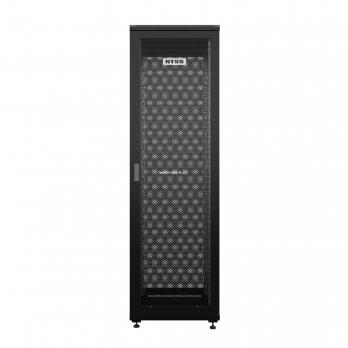 19'' Напольный серверный шкаф NTSS ПРЕМИУМ 22U 600x600 мм, передняя и задняя дверь перфорация, боковые стенки, регулируемые опоры, RAL 9005