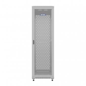 19'' Напольный серверный шкаф NTSS ПРЕМИУМ 32U 600x800 мм, передняя и задняя дверь перфорация, боковые стенки, регулируемые опоры, RAL 7035