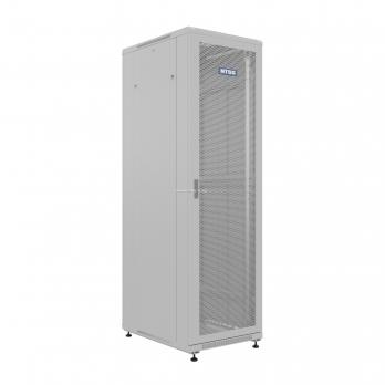 19'' Напольный серверный шкаф NTSS ПРЕМИУМ 42U 600x1000 мм, передняя и задняя дверь перфорация, боковые стенки, регулируемые опоры, RAL 7035