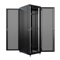 19'' Напольный серверный шкаф NTSS ПРЕМИУМ 42U 600x800 мм, передняя и задняя дверь перфорация, боковые стенки, регулируемые опоры, RAL 9005