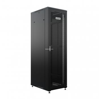 19'' Напольный серверный шкаф NTSS ПРЕМИУМ 42U 800x1000 мм, передняя и задняя дверь перфорация, боковые стенки, регулируемые опоры, RAL 9005
