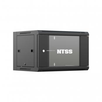 19'' Настенный телекоммуникационный шкаф NTSS ПРЕМИУМ 6U 600x600x370 мм, стеклянная дверь, боковые стенки, задняя стенка, RAL 9005