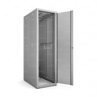 19'' Напольный телекоммуникационный шкаф NTSS СТАНДАРТ 47U 600х1000 мм, передняя дверь стекло, задняя  металл,  боковые стенки съемные,  RAL 7035