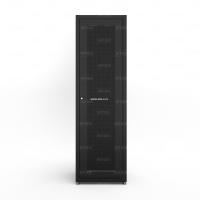 19'' Напольный телекоммуникационный шкаф NTSS СТАНДАРТ 42U 600х600 мм, передняя дверь перф., задняя дверь сплошная, боковые стенки съемные,  RAL 9005