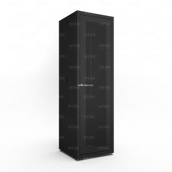 19'' Напольный телекоммуникационный шкаф NTSS СТАНДАРТ 42U 600х600 мм, передняя дверь перф., задняя дверь сплошная, боковые стенки съемные,  RAL 9005