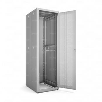 19'' Напольный телекоммуникационный шкаф NTSS СТАНДАРТ 42U 600х800 мм, передняя дверь перф., задняя дверь сплошная,  боковые стенки съемные, RAL 7035