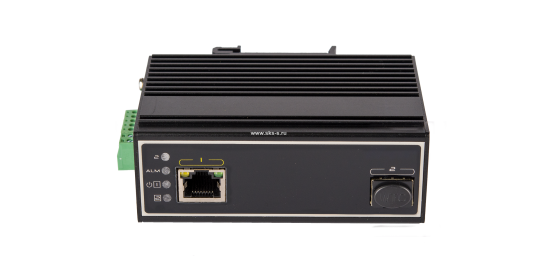 Оптический медиаконвертер индустриальный GIGALINK UTP-SFP (industrial), 1 порт PoE (802.3af/at) 10/100/1000Мбит/с в 1000Мбит/с, 48 вольт 50 ватт (пита
