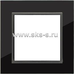 Рамка 5-постовая из натурального темного стекла LK60