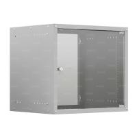19'' Настенный телекоммуникационный шкаф NTSS LIME 12U 550x450x635 мм, стеклянная дверь, боковые стенки не съемные,  серый RAL 7035