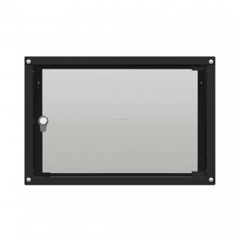19'' Настенный телекоммуникационный шкаф NTSS LIME 12U 550x450x350 мм, стеклянная дверь, боковые стенки не съемные,  черный RAL 9005