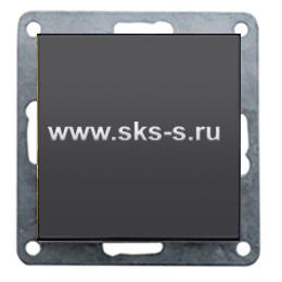 Переключатель 1-кл., на 2 направления (схема 6) 16 A, 250 B (черный бархат) LK80