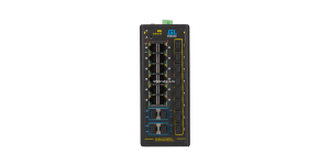 Коммутатор GIGALINK, L3, индустриальный на DIN рейку, 12x10/100/1000Mbps (1-8 PoE af/at), 8x1000mbs SFP, 4x10Gbps SFP+, 1 Консольный RJ-45, питание 48