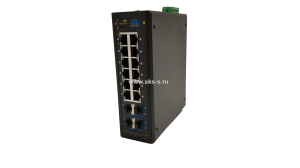 Коммутатор GIGALINK, L3, индустриальный на DIN рейку, 8x10/100/1000Mbps PoE (af/at), 410/100/1000mbs RJ-45, 4x10Gbps SFP+, питание 48В 480W поставляет