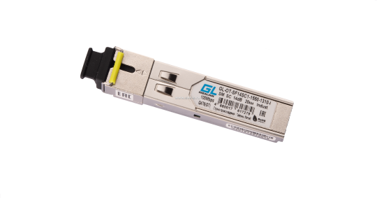 Модуль промышленный GIGALINK SFP, WDM, 100/155 Мбит/c, одно волокно SM, SC, Tx:1550/Rx:1310 нм, 14 дБ (до 20 км) -40C
