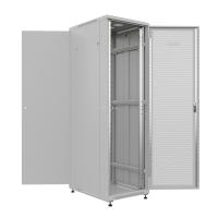 19" напольный шкаф ПРЕМИУМ 22U 600х800 мм, передняя дверь перфорация, регулируемые опоры, цвет серый