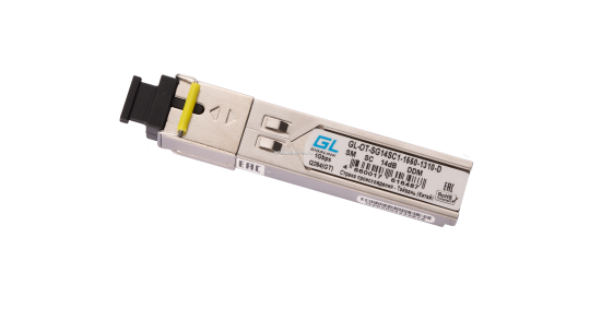 Модуль GIGALINK SFP, WDM, 1Гбит/c, одно волокно SM, SC, Tx:1550/Rx:1310 нм,DDM, 14 дБ (до 20 км) BX