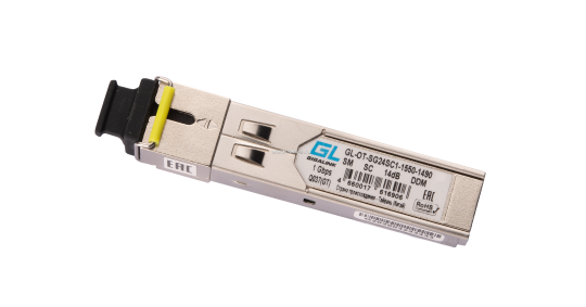 Модуль GIGALINK SFP, WDM, 1Гбит/c, одно волокно SM, SC, Tx:1550/Rx:1490 нм, 24 дБ (до 80 км) DDM