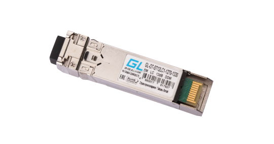 Модуль GIGALINK SFP+, WDM, 10Гбит/с, одно волокно, SM, LC, Tx:1330/Rx:1270 нм, 21 дБ (до 60 км) DDM