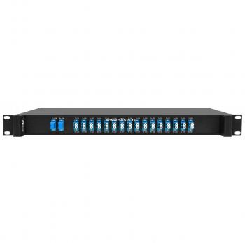 Мультиплексор CWDM одноволоконный 16-канальный (trx:1610-1390, 1470-1310) 19"