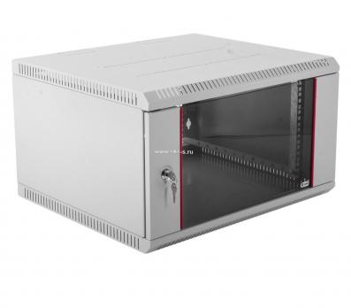 Шкаф телекоммуникационный настенный разборный ЭКОНОМ 6U (600 x 650) дверь стекло