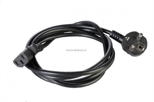 Шнур питания с заземлением IEC 60320 C13/Schuko, 10 А / 250 В (3 ? 1,0), длина 3 м