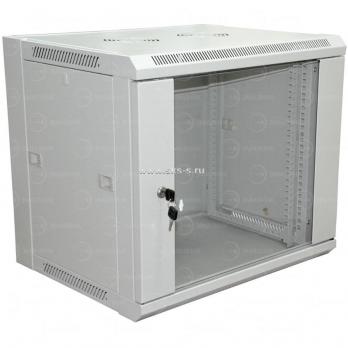 19'' Настенный телекоммуникационный шкаф NTSS ПРЕМИУМ 15U 600x600x770 мм, стеклянная дверь, боковые стенки, задняя стенка, RAL 7035