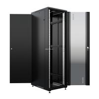 19" напольный шкаф ПРЕМИУМ 42U 600x800 мм, передняя дверь стекло, регулируемые опоры, RAL9005