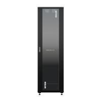 19" напольный шкаф ПРЕМИУМ 42U 600x800 мм, передняя дверь стекло, регулируемые опоры, RAL9005