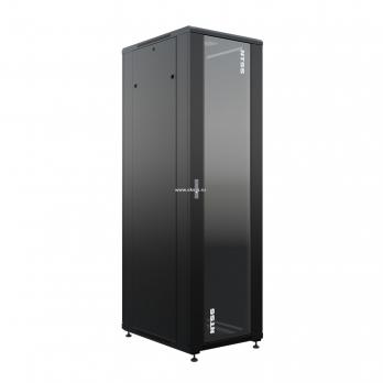 19" напольный шкаф ПРЕМИУМ 42U 600x800 мм, передняя дверь стекло, регулируемые опоры, RAL9005