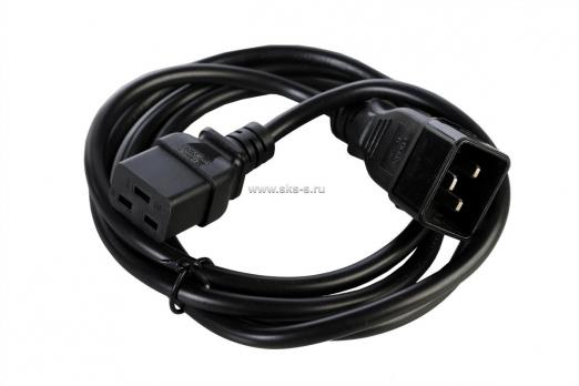 Шнур питания с заземлением IEC 60320 C19/IEC 60320 C20, 16 А / 250 В (3 ? 1,5), длина 3 м