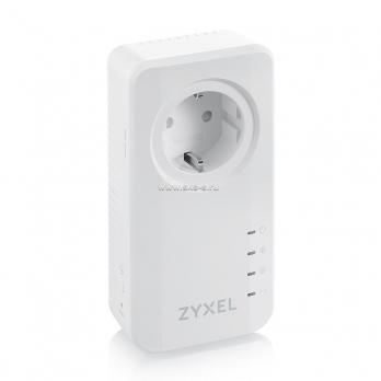 Комплект из двух Powerline адаптеров Zyxel PLA6457 со встроенной розеткой [PLA6457-EU0201F]