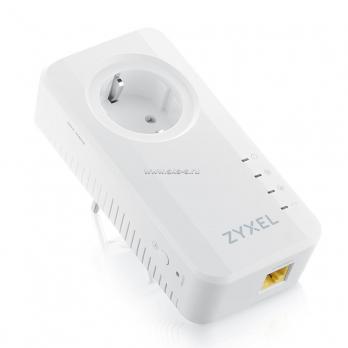 Комплект из двух Powerline адаптеров Zyxel PLA6457 со встроенной розеткой [PLA6457-EU0201F]