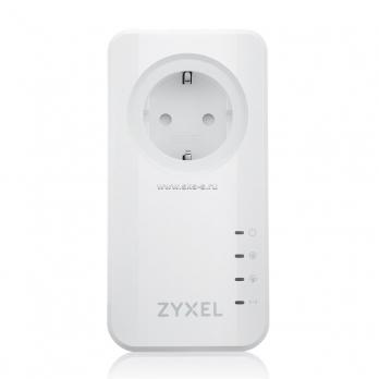 Комплект из двух Powerline адаптеров Zyxel PLA6457 со встроенной розеткой [PLA6457-EU0201F]