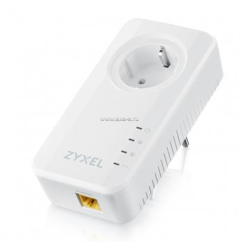 Комплект из двух Powerline адаптеров Zyxel PLA6457 со встроенной розеткой [PLA6457-EU0201F]